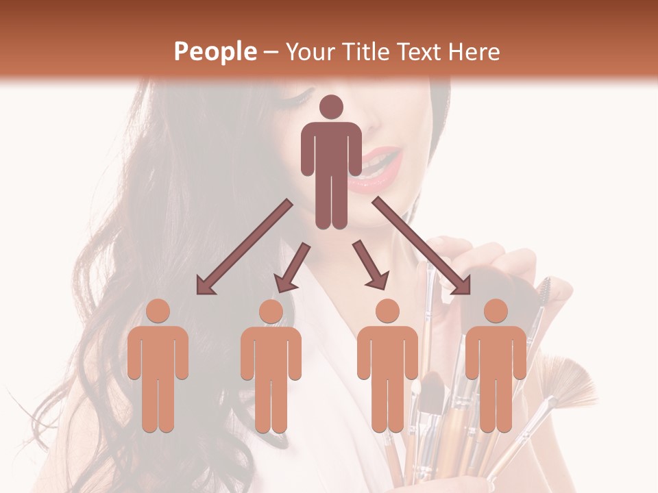 Girl Makeup Isolated PowerPoint Template