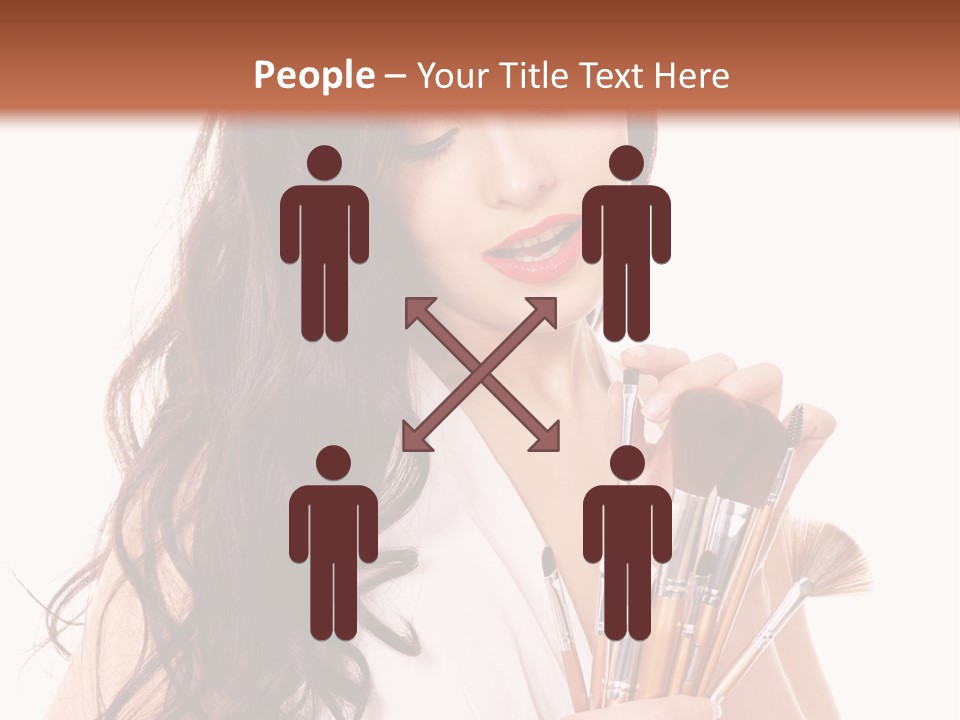 Girl Makeup Isolated PowerPoint Template