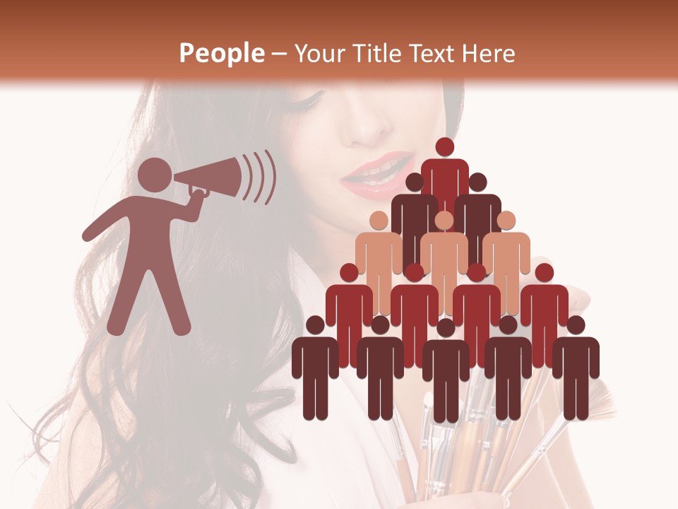 Girl Makeup Isolated PowerPoint Template