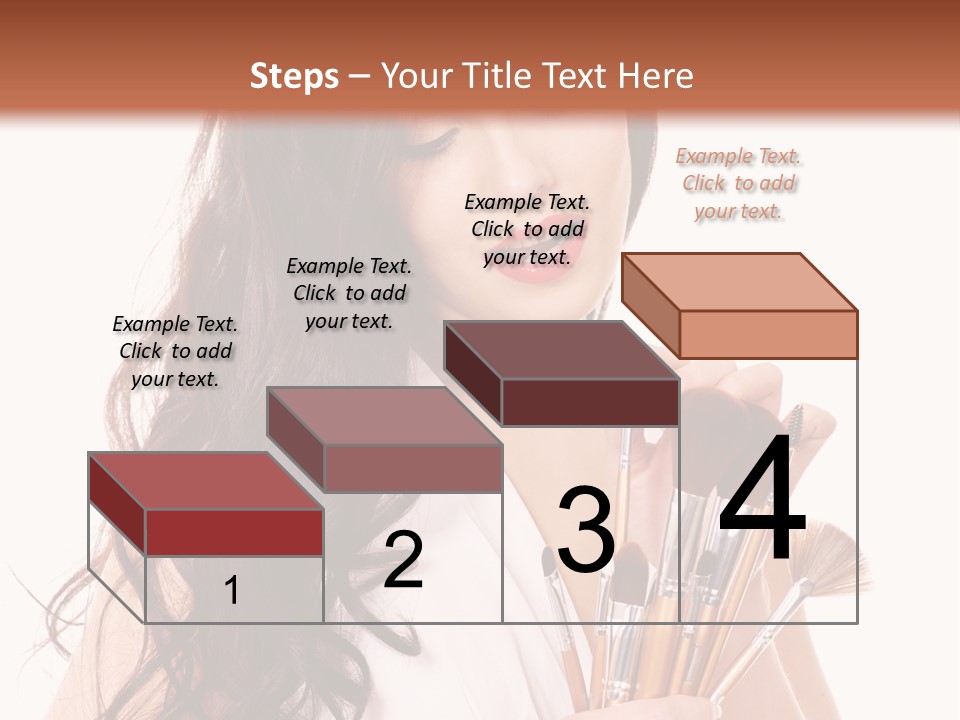 Girl Makeup Isolated PowerPoint Template