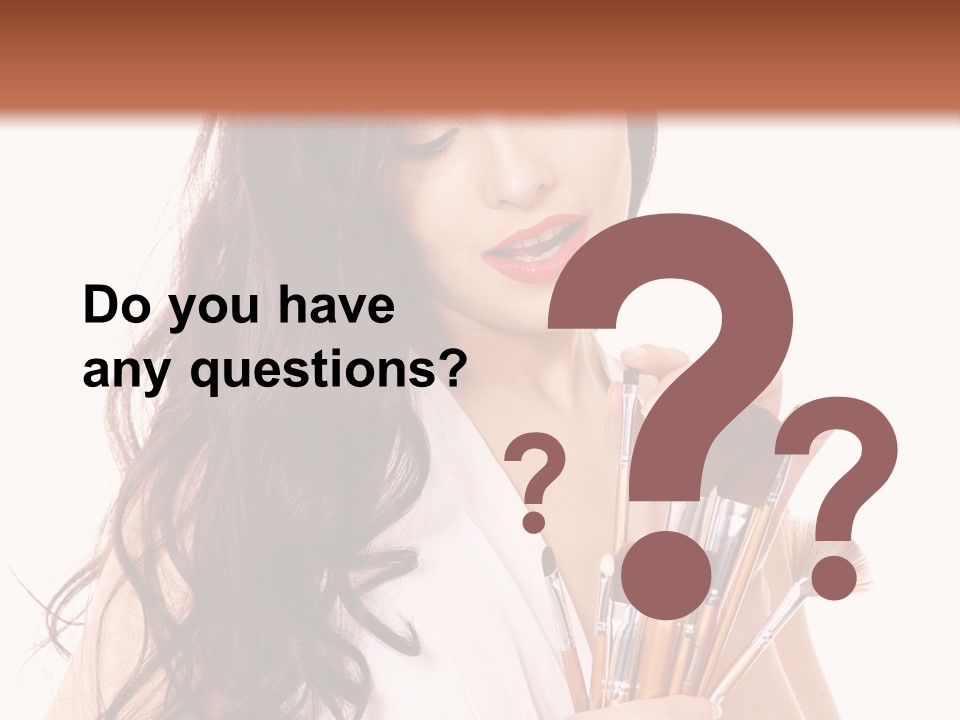 Girl Makeup Isolated PowerPoint Template