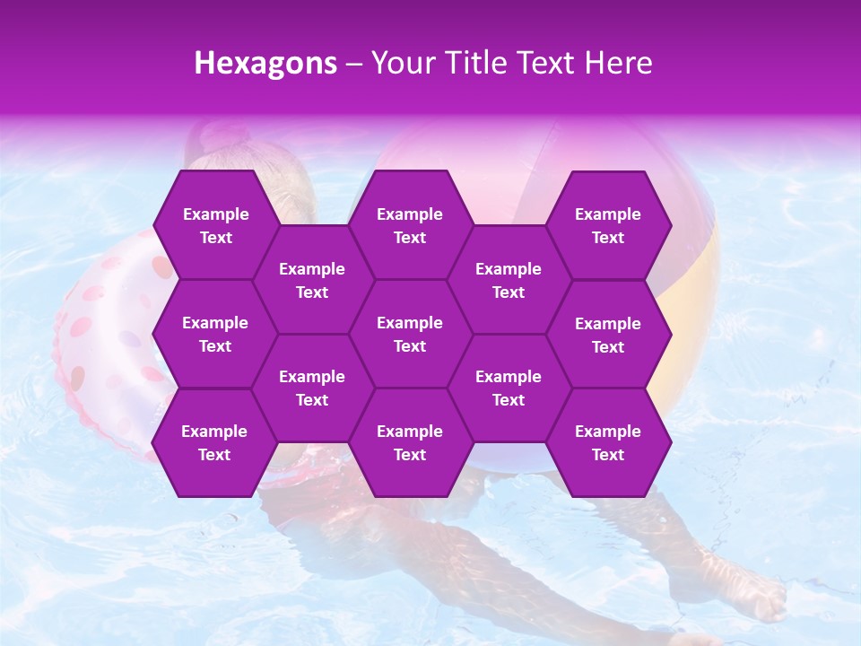 Swimming Pool Inflatable Play PowerPoint Template