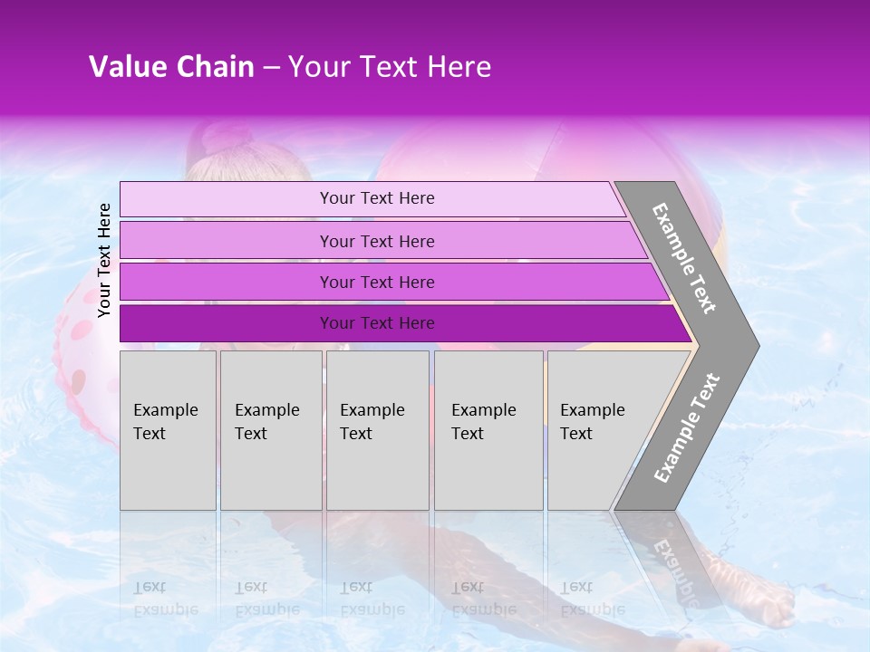 Swimming Pool Inflatable Play PowerPoint Template