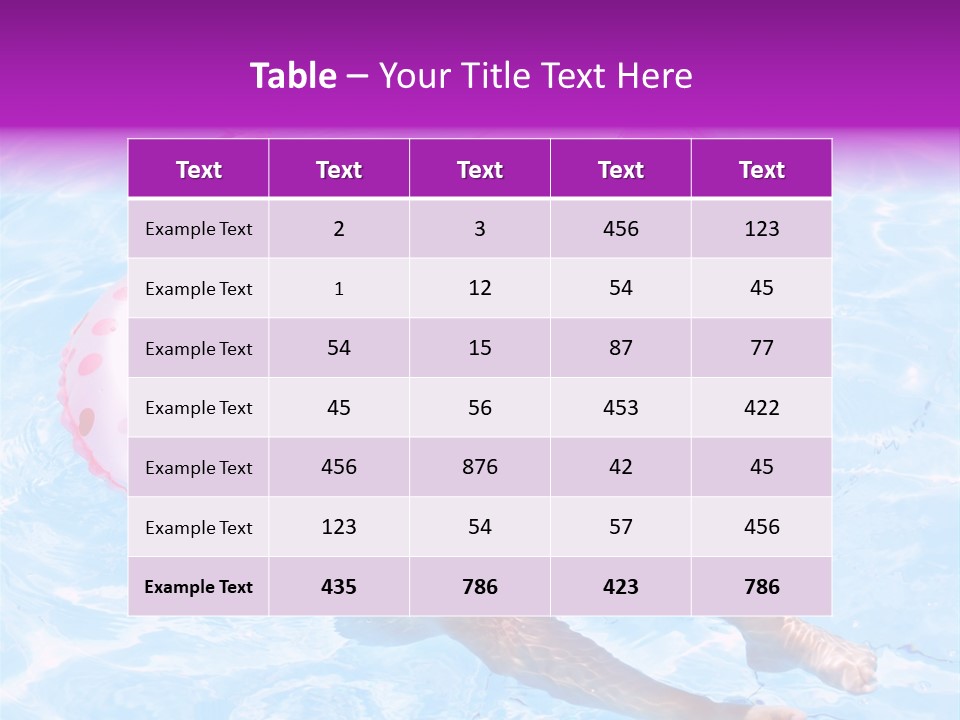 Swimming Pool Inflatable Play PowerPoint Template