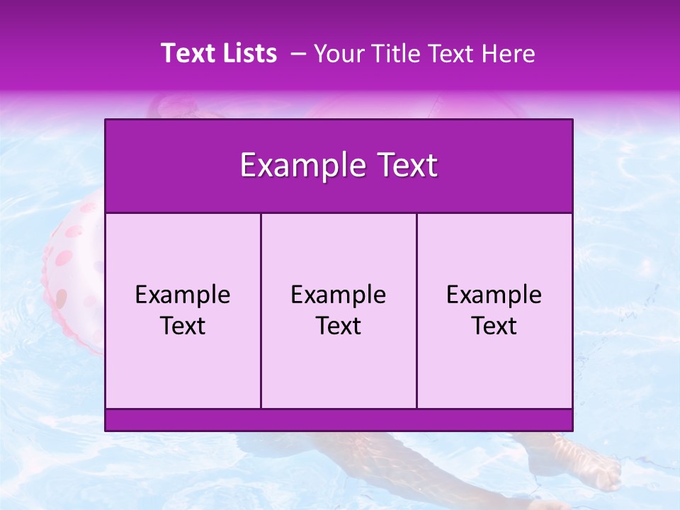 Swimming Pool Inflatable Play PowerPoint Template
