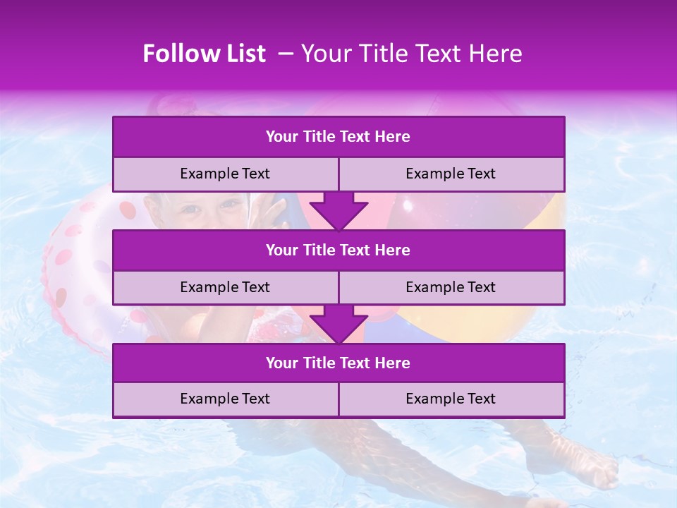 Swimming Pool Inflatable Play PowerPoint Template