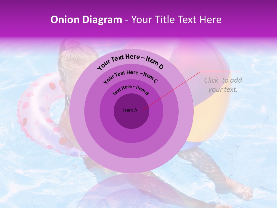 Swimming Pool Inflatable Play PowerPoint Template