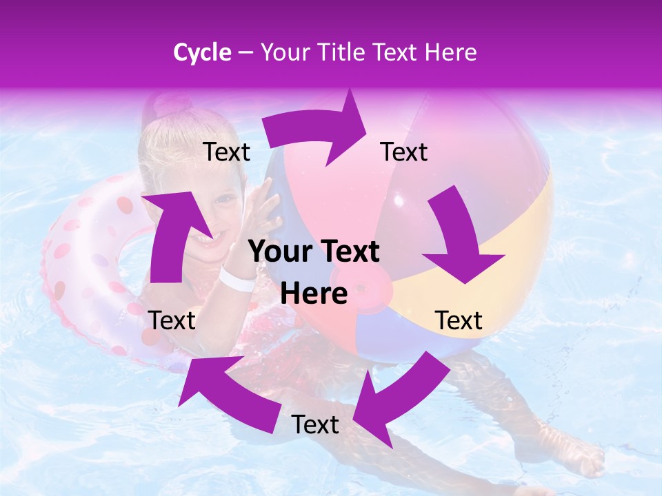 Swimming Pool Inflatable Play PowerPoint Template