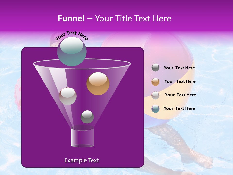 Swimming Pool Inflatable Play PowerPoint Template