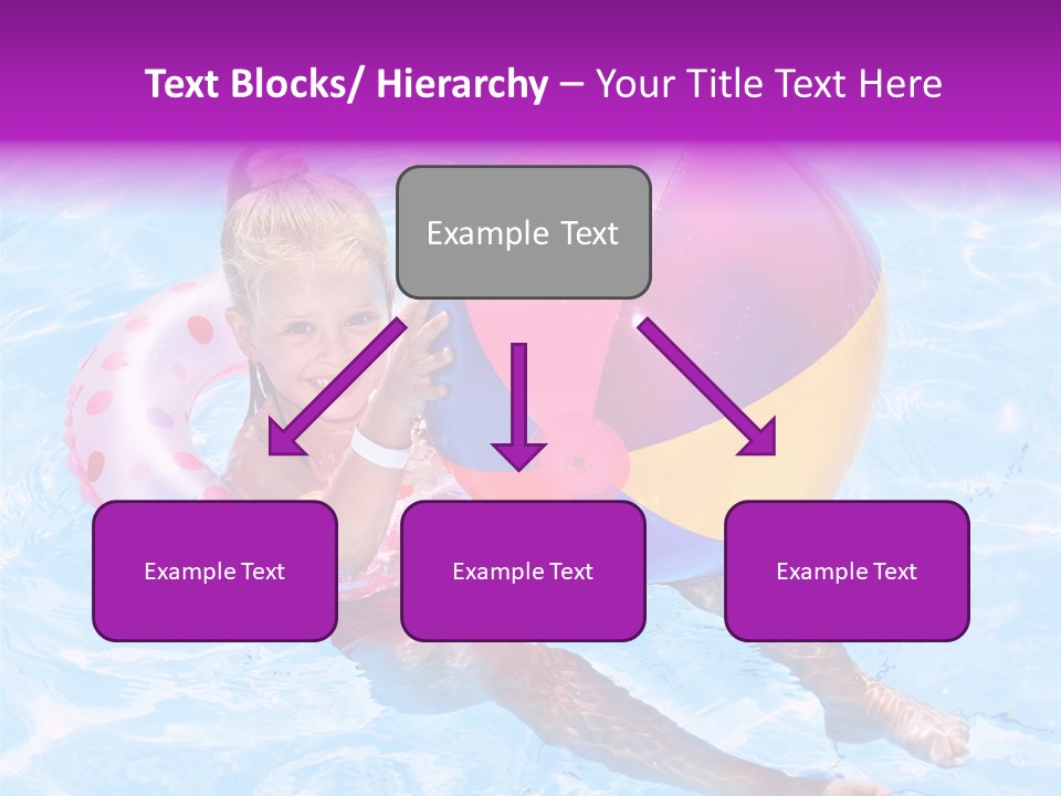 Swimming Pool Inflatable Play PowerPoint Template