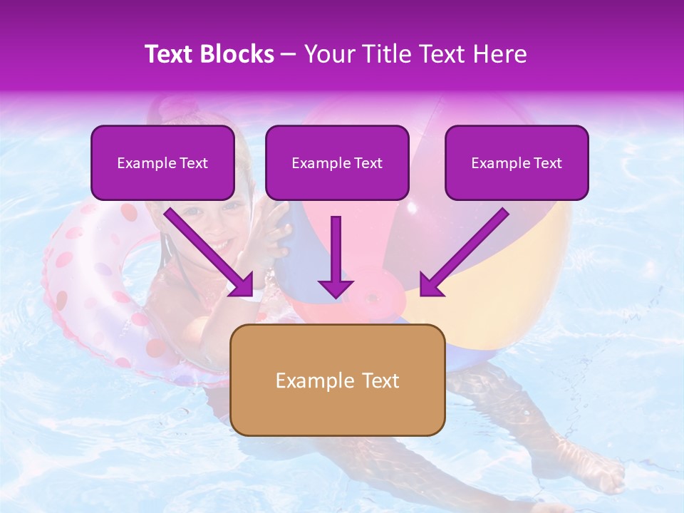 Swimming Pool Inflatable Play PowerPoint Template