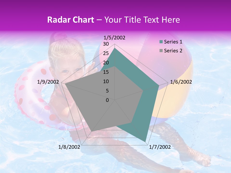 Swimming Pool Inflatable Play PowerPoint Template