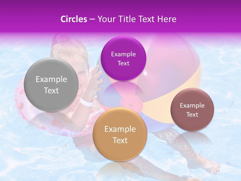 Swimming Pool Inflatable Play PowerPoint Template