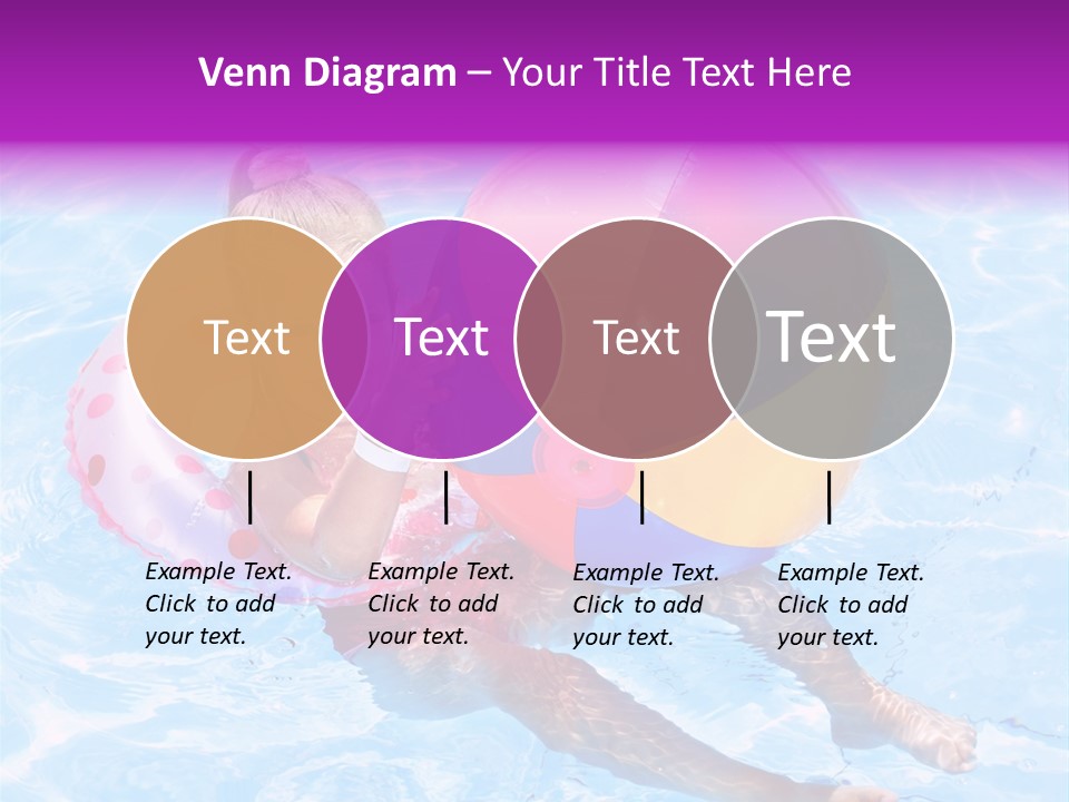 Swimming Pool Inflatable Play PowerPoint Template