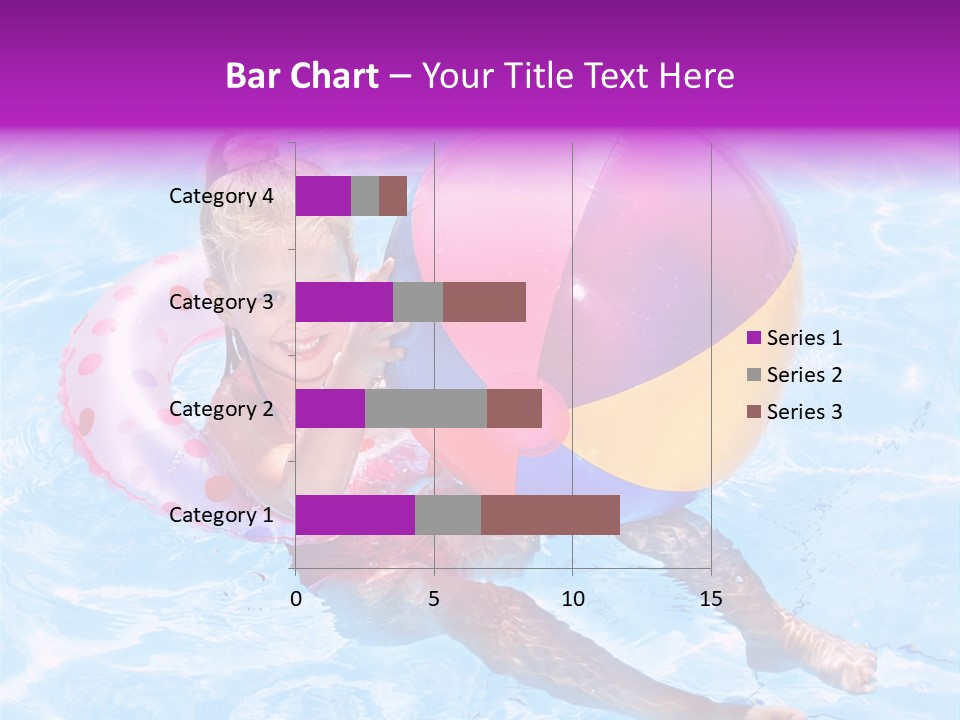 Swimming Pool Inflatable Play PowerPoint Template