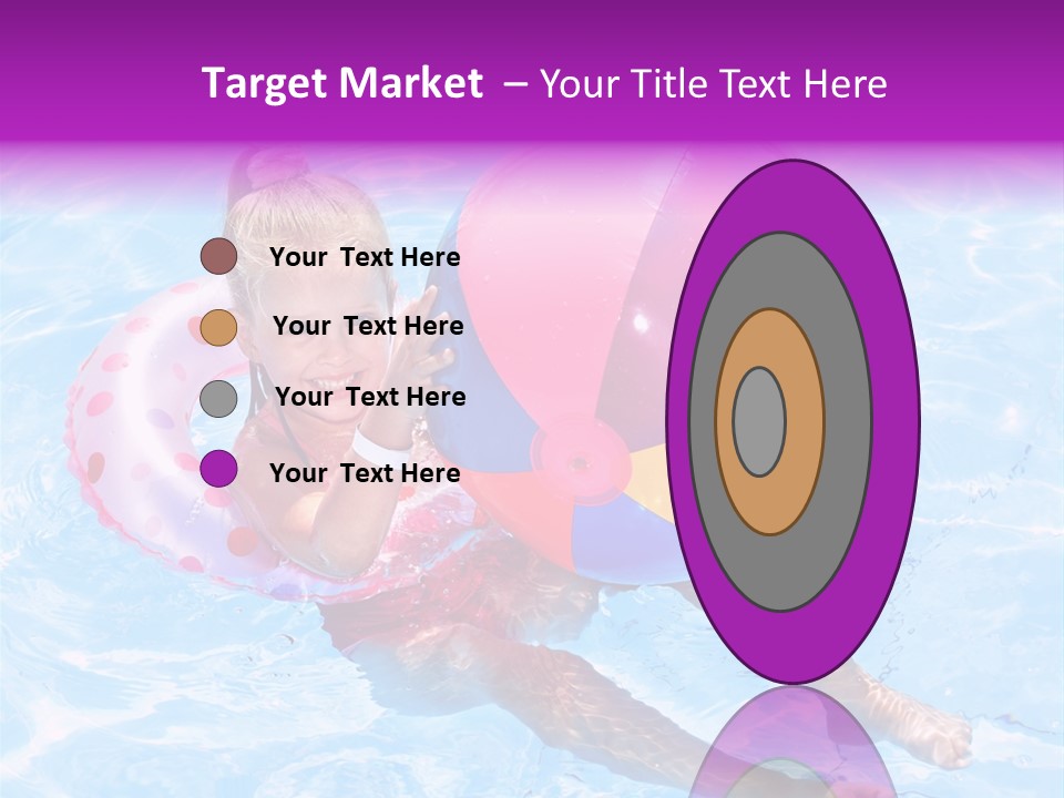 Swimming Pool Inflatable Play PowerPoint Template
