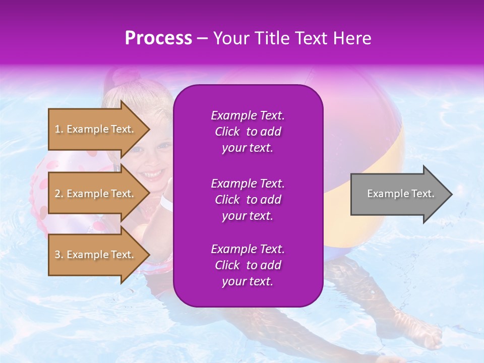 Swimming Pool Inflatable Play PowerPoint Template