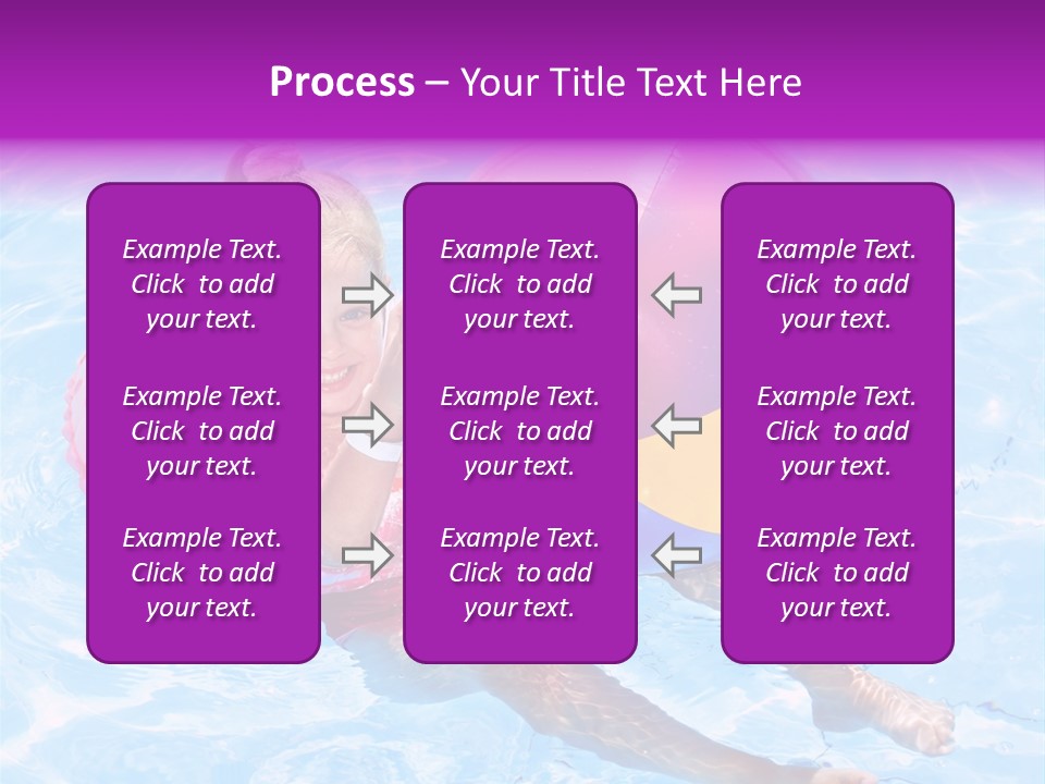 Swimming Pool Inflatable Play PowerPoint Template