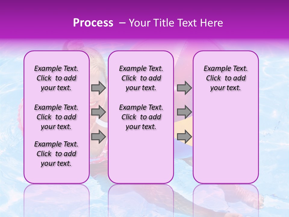 Swimming Pool Inflatable Play PowerPoint Template