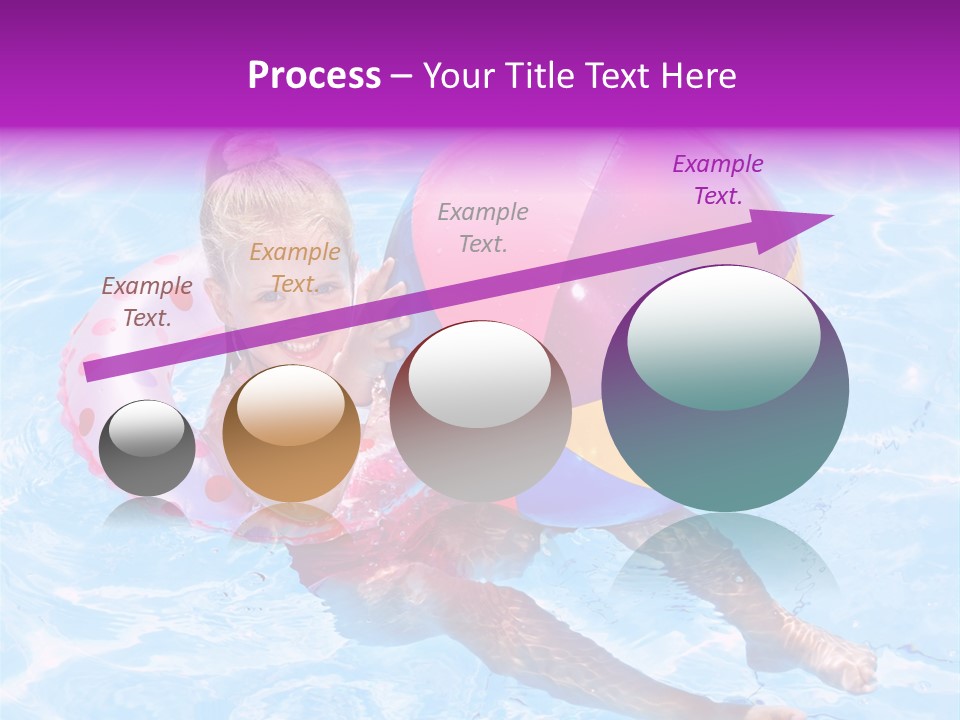 Swimming Pool Inflatable Play PowerPoint Template