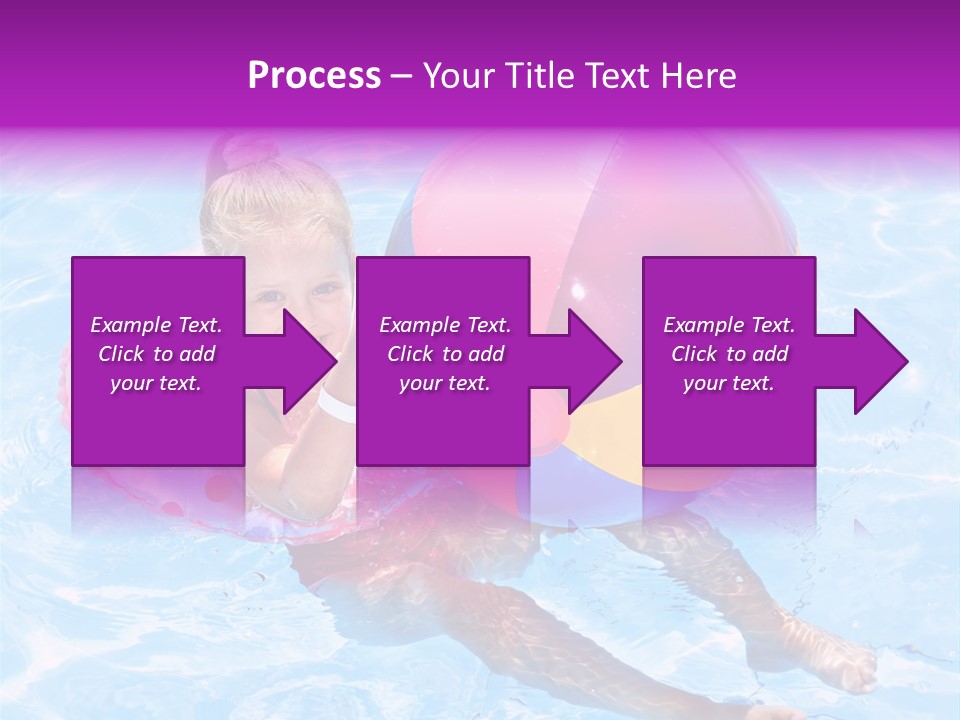Swimming Pool Inflatable Play PowerPoint Template
