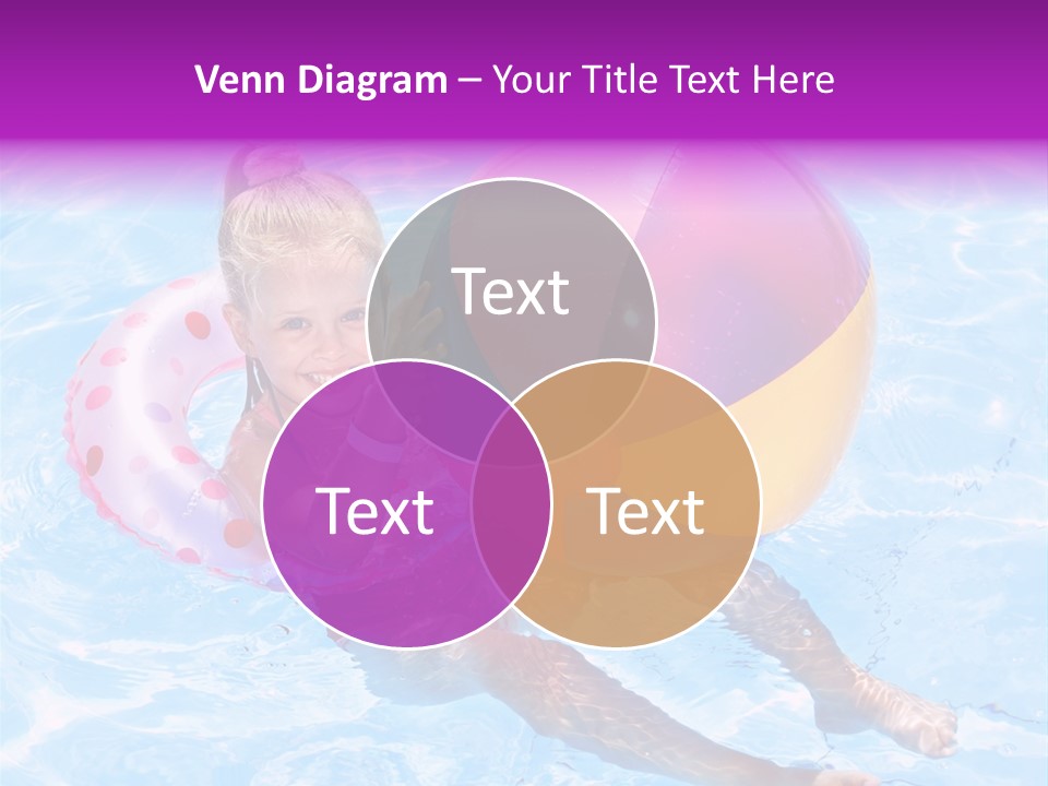 Swimming Pool Inflatable Play PowerPoint Template