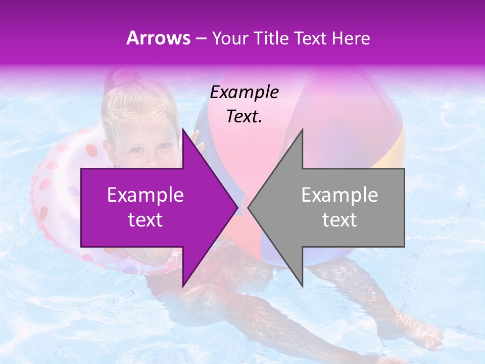 Swimming Pool Inflatable Play PowerPoint Template