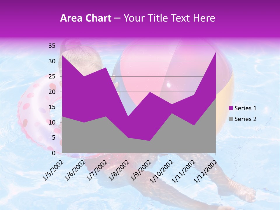 Swimming Pool Inflatable Play PowerPoint Template