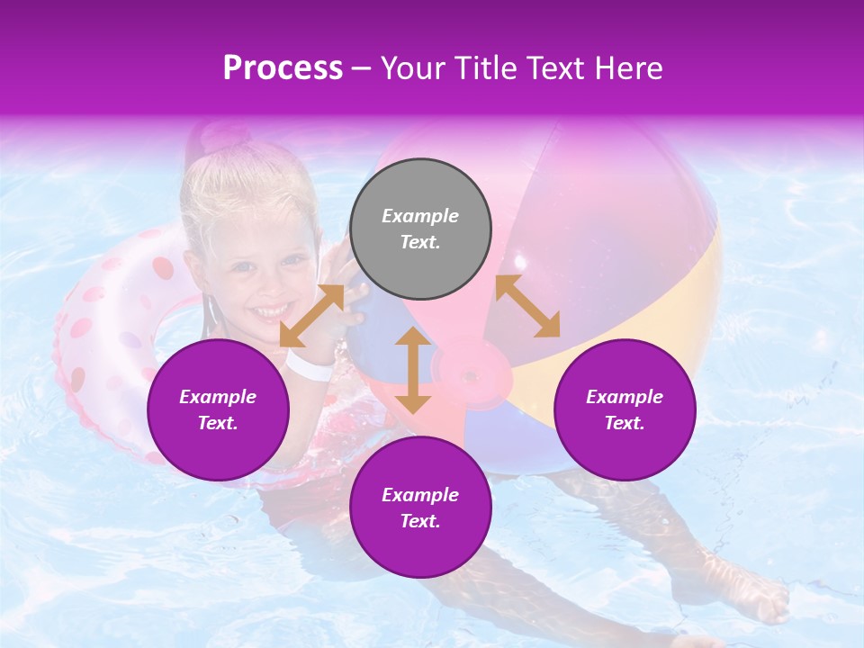 Swimming Pool Inflatable Play PowerPoint Template