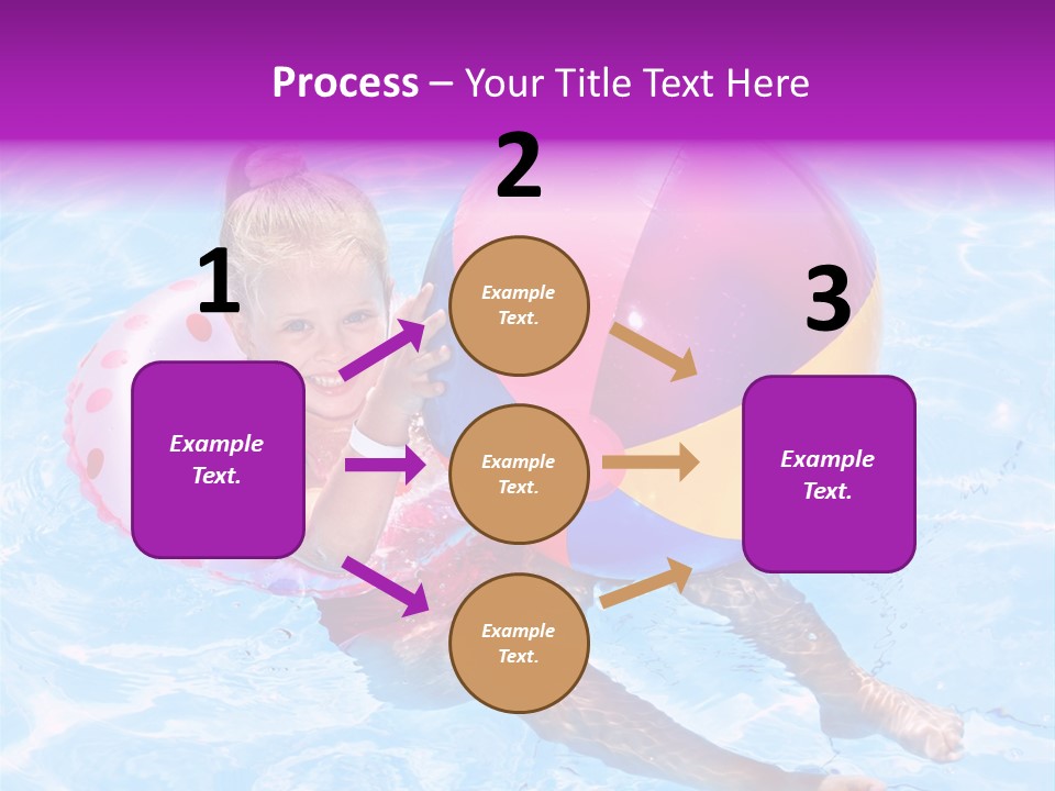 Swimming Pool Inflatable Play PowerPoint Template