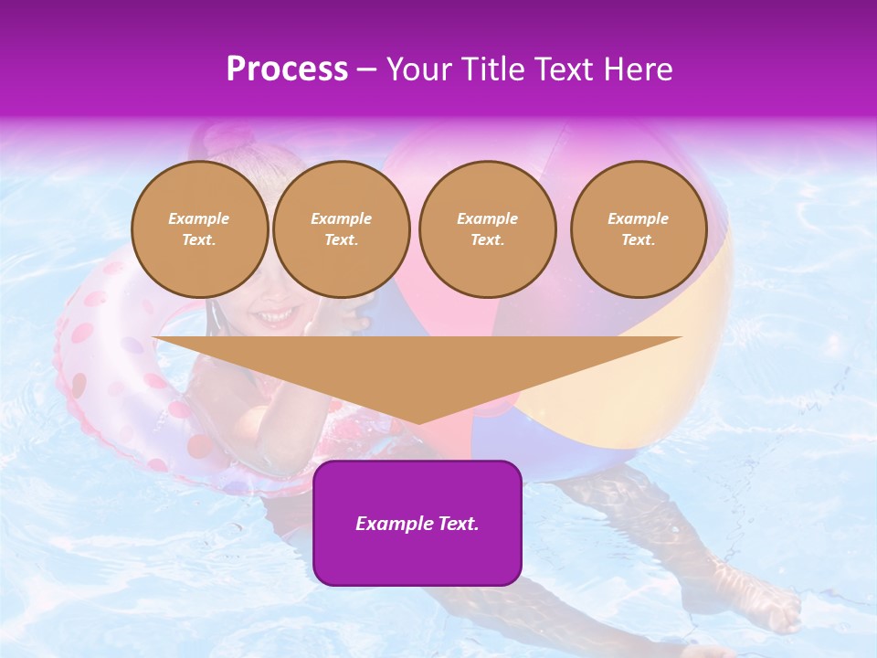 Swimming Pool Inflatable Play PowerPoint Template