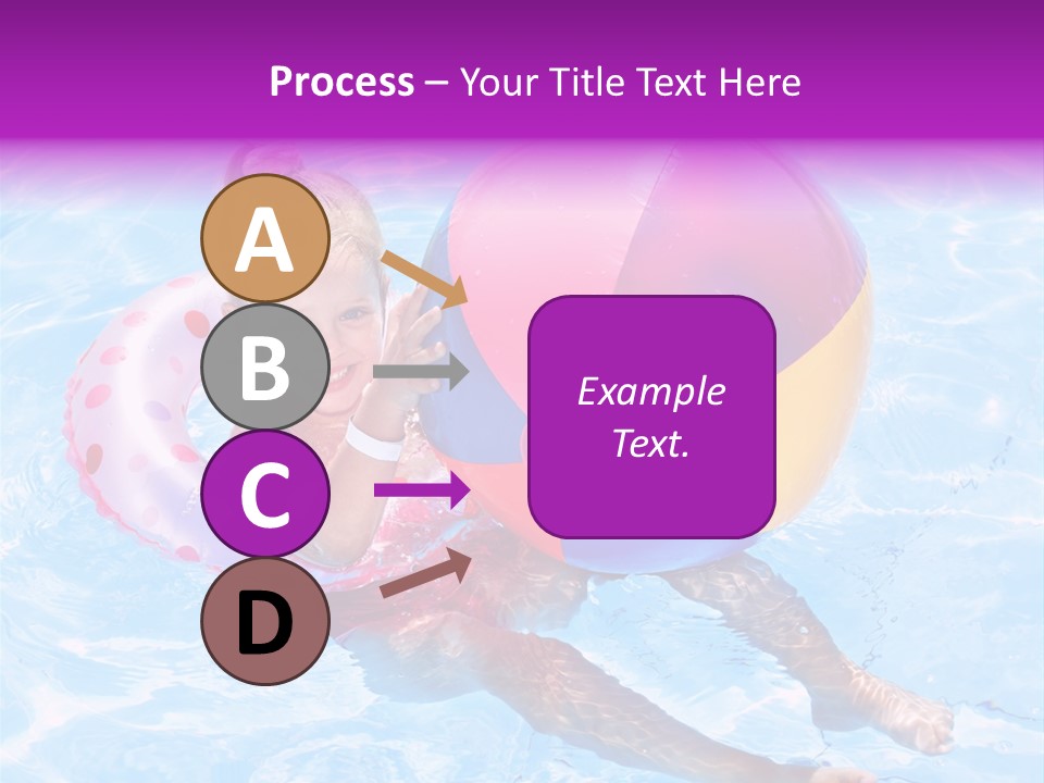 Swimming Pool Inflatable Play PowerPoint Template