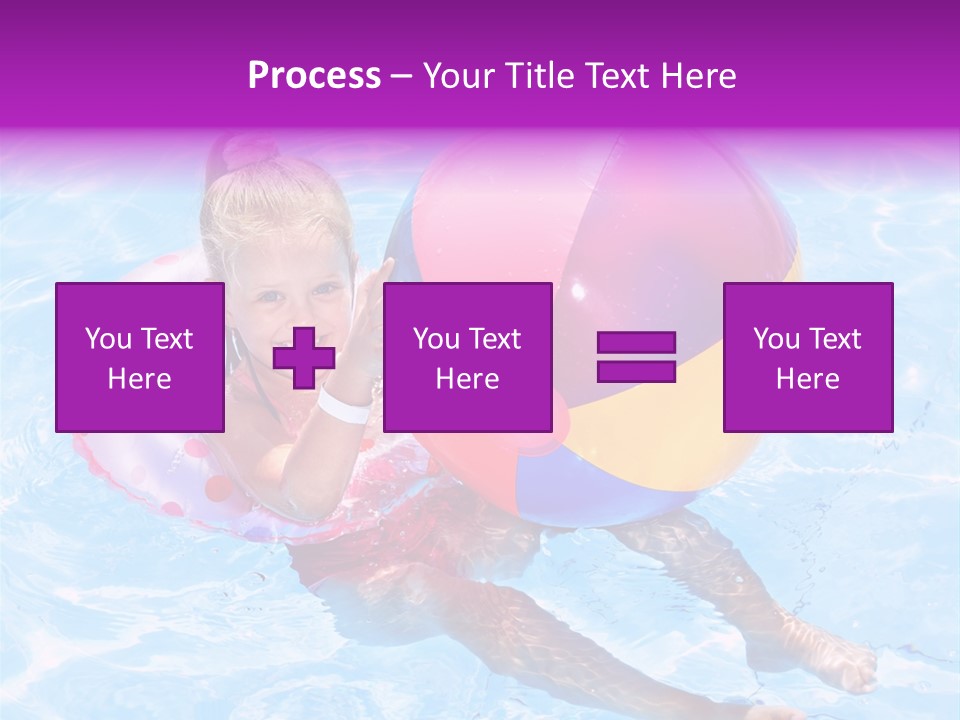 Swimming Pool Inflatable Play PowerPoint Template