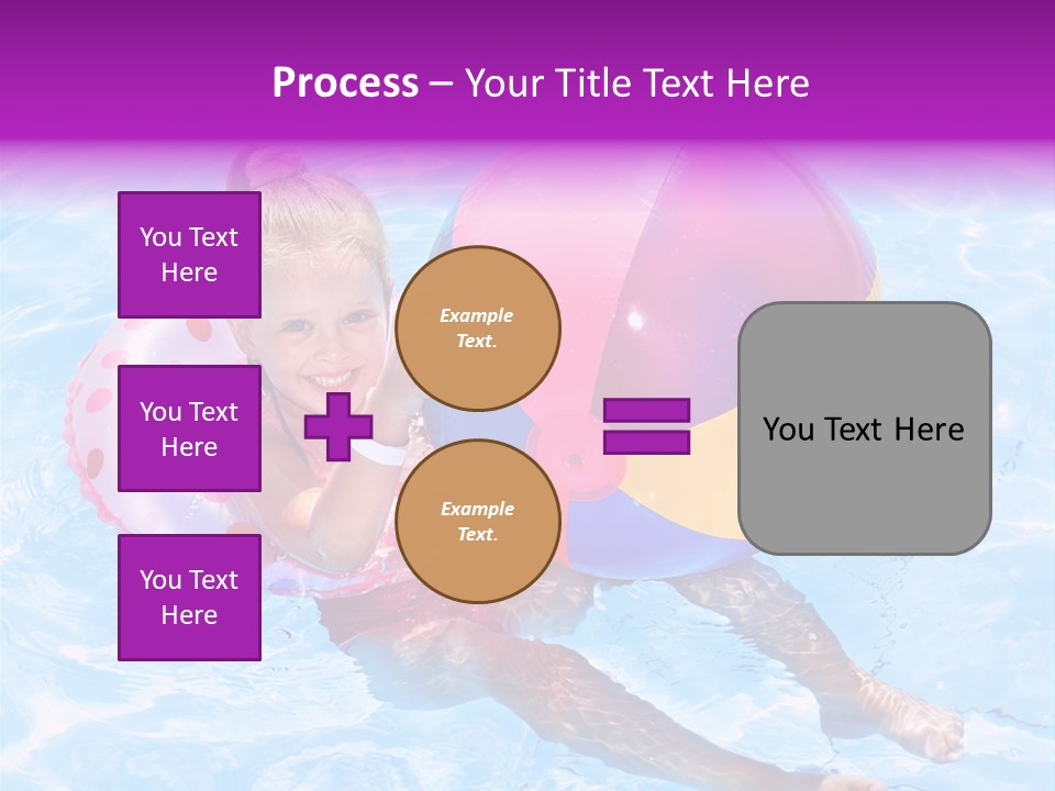 Swimming Pool Inflatable Play PowerPoint Template
