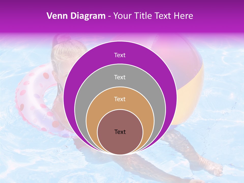 Swimming Pool Inflatable Play PowerPoint Template