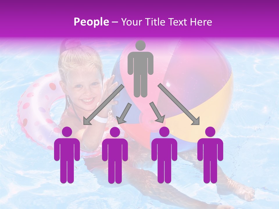 Swimming Pool Inflatable Play PowerPoint Template