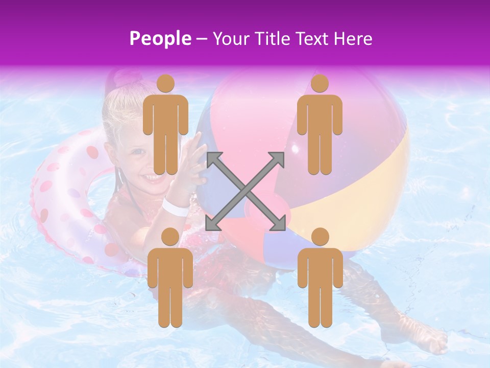 Swimming Pool Inflatable Play PowerPoint Template