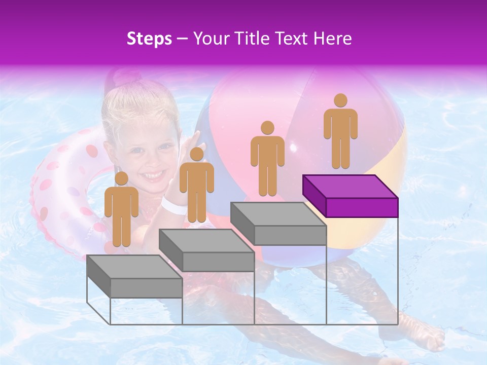 Swimming Pool Inflatable Play PowerPoint Template