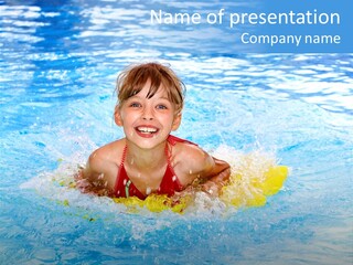 White Beauty Child PowerPoint Template