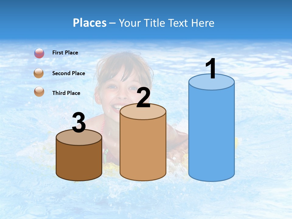 White Beauty Child PowerPoint Template