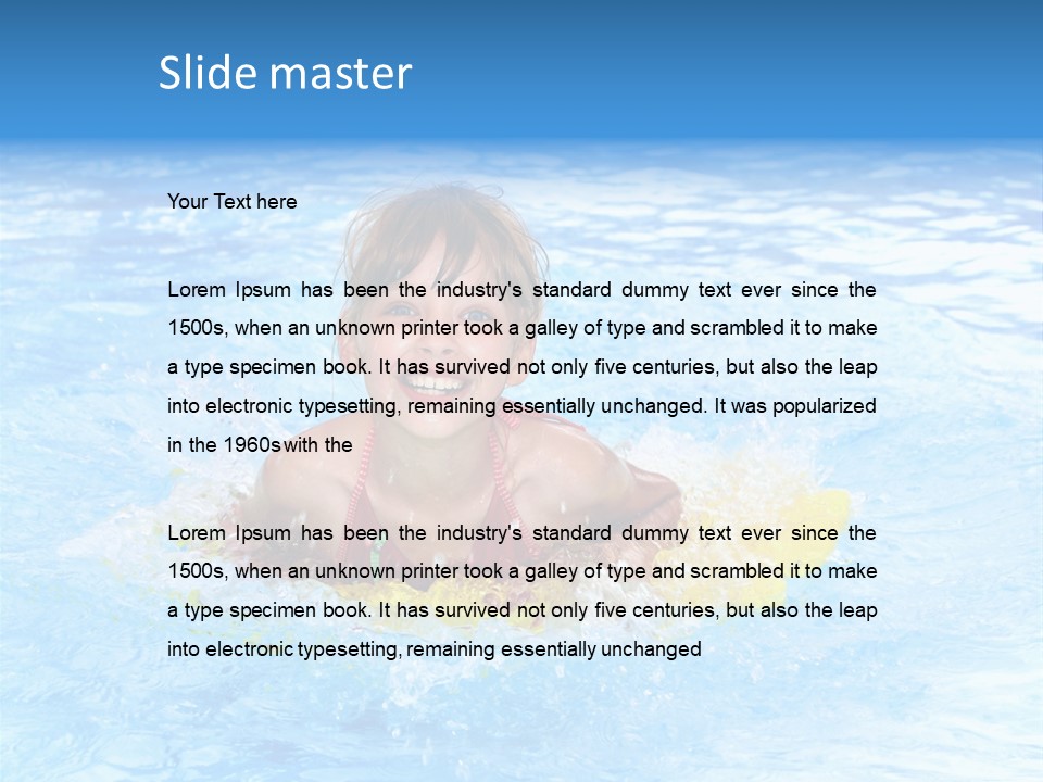 White Beauty Child PowerPoint Template