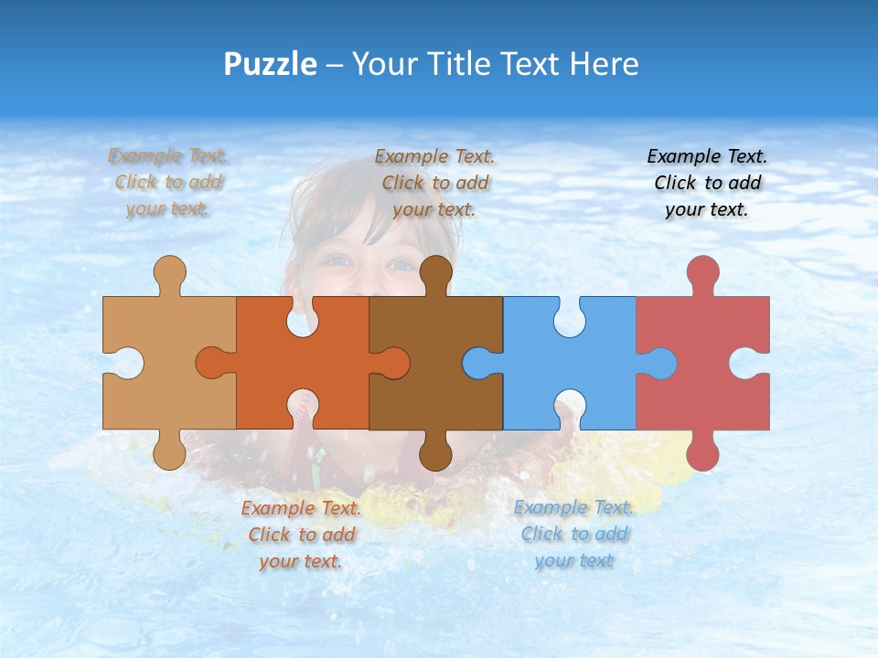 White Beauty Child PowerPoint Template