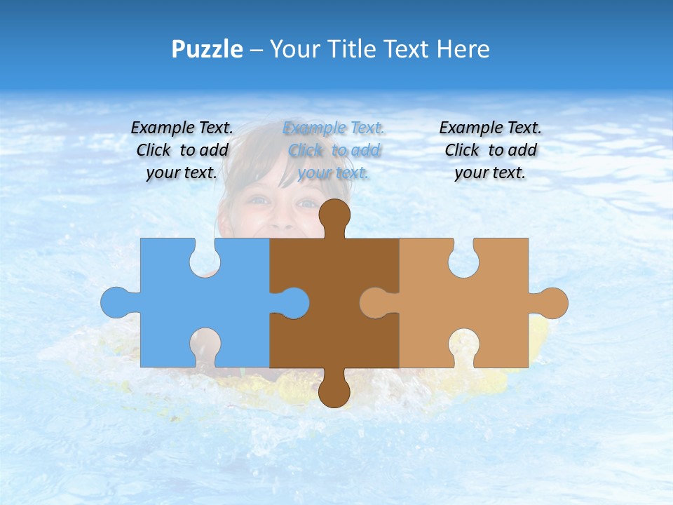 White Beauty Child PowerPoint Template