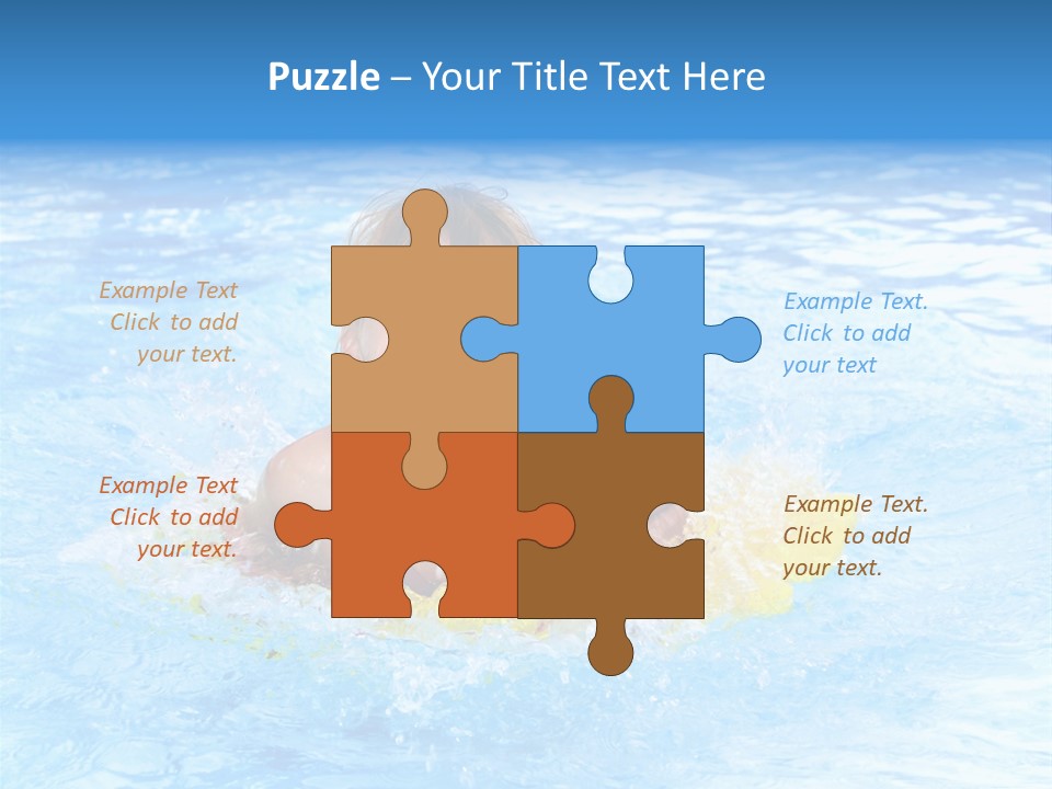 White Beauty Child PowerPoint Template