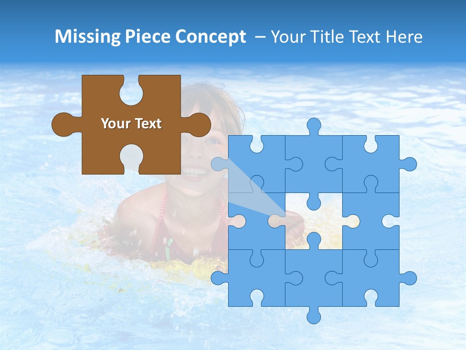 White Beauty Child PowerPoint Template