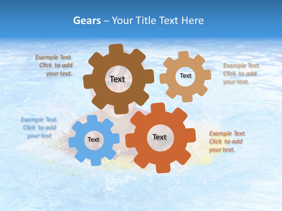 White Beauty Child PowerPoint Template