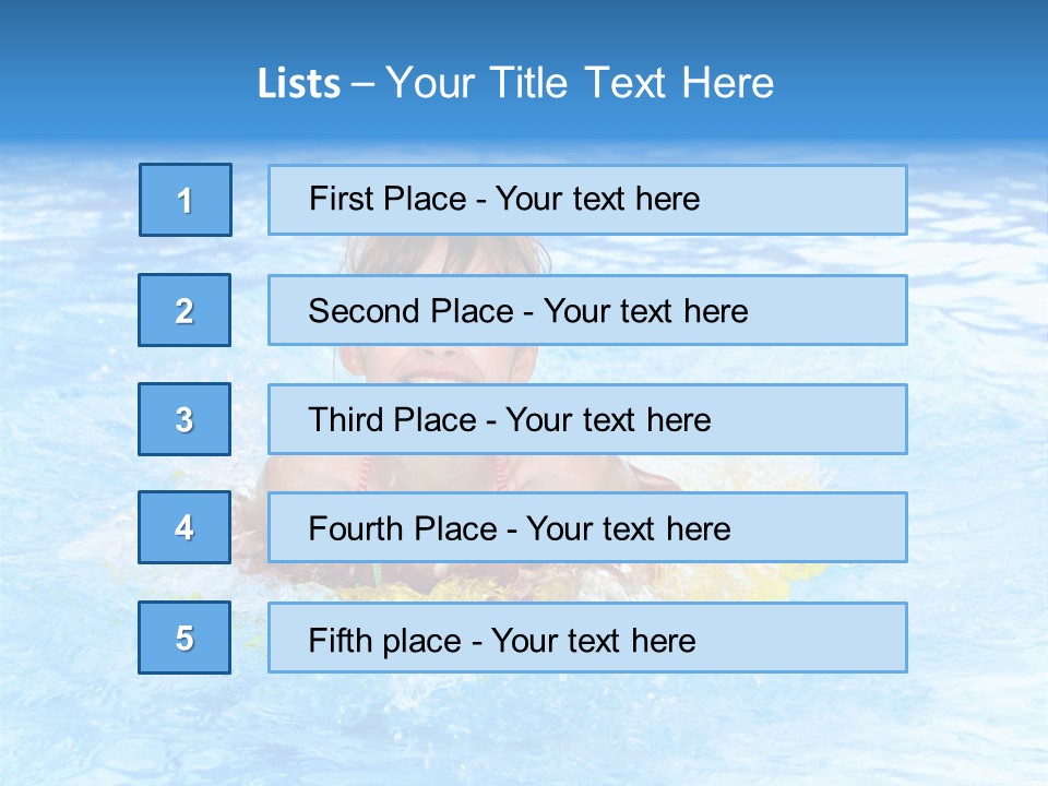 White Beauty Child PowerPoint Template