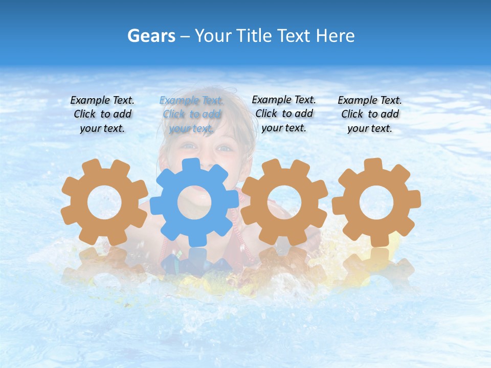 White Beauty Child PowerPoint Template