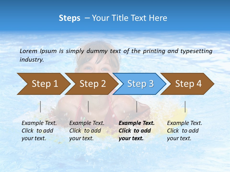 White Beauty Child PowerPoint Template