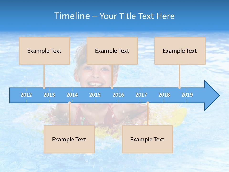 White Beauty Child PowerPoint Template